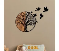 Dekoracje domu - Dekoracja ścienna 71x92 cm drewno/metal - miniaturka - grafika 1