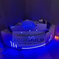 Wanny z hydromasażem - Wanna narożna z hydromasażem Aquaholm PREMIUM LINE 010 150cm x 150cm x 64cm BLUETOOTH, PODGRZEWACZ WODY, USB, PILOT - miniaturka - grafika 1