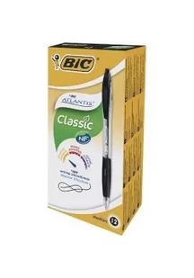 BIC Długopis Atlantis Classic Czarny 12 sztuk - Długopisy - miniaturka - grafika 2