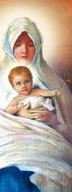 Ikony i obrazy sakralne - Baner religijny Matka Boża z Dzieciątkiem Jezus 75x200cm - miniaturka - grafika 1