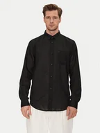Koszule męskie - Calvin Klein Koszula K10K114488 Czarny Regular Fit - miniaturka - grafika 1