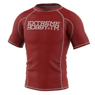 Koszulki sportowe męskie - Rashguard fitness męski z krótkim rękawem EXTREME HOBBY TRACE kompresyjny - miniaturka - grafika 1