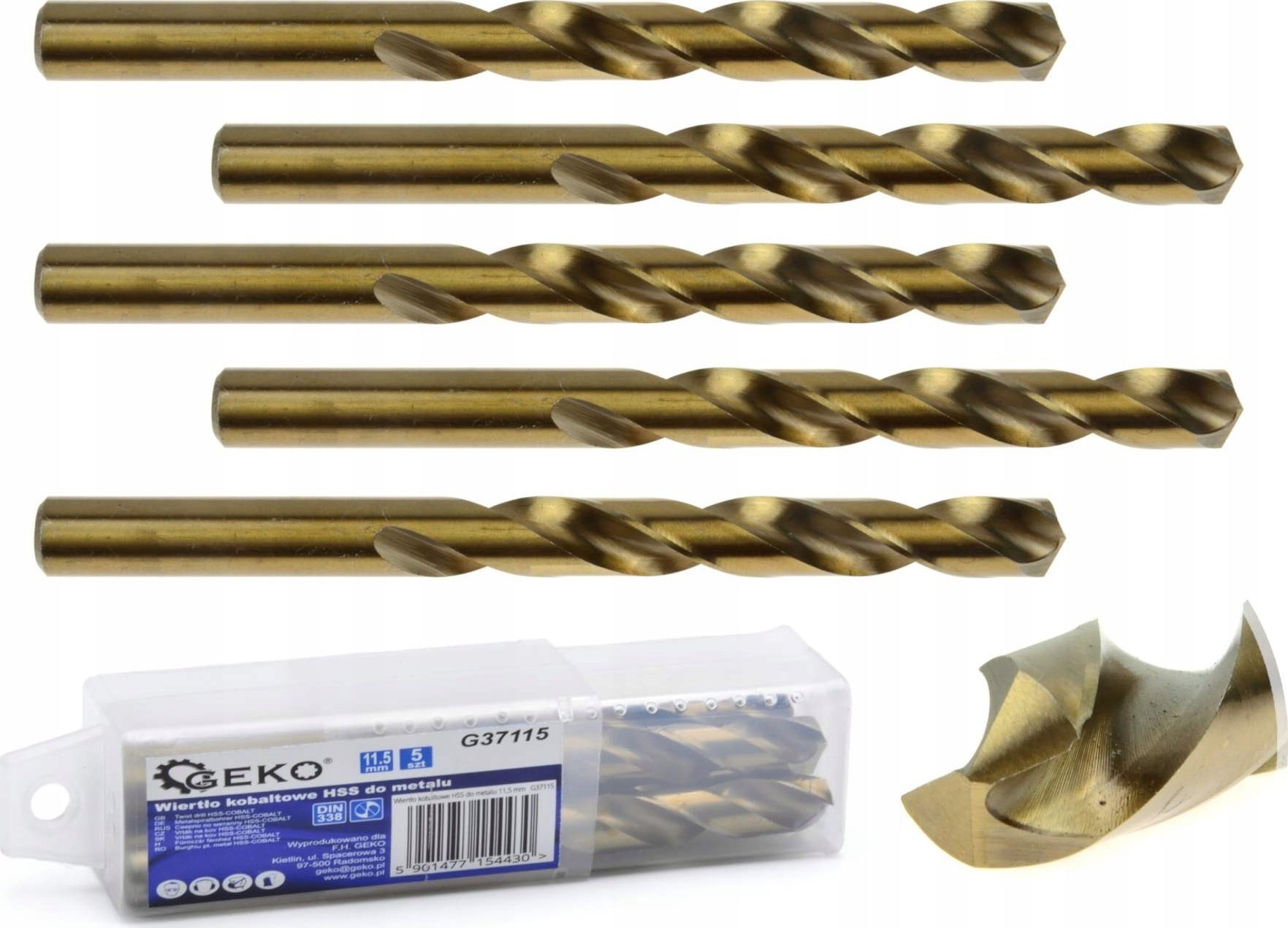 Geko Wiertło Wiertło kobaltowe HSS do metalu 11,5 mm 5/105