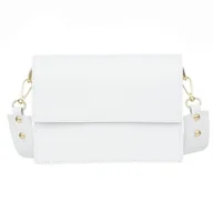 Torebki damskie - Mała Torebka Skórzana Vezze Frena Biała - miniaturka - grafika 1