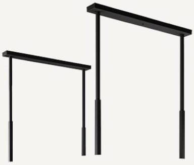 Zestaw 3 wsporników FALMEC H=1250 CZARNYCH do EUROPA ISOLA 175 KACL.1027#HF