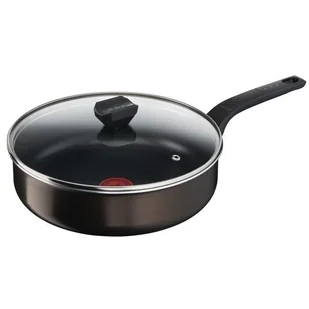 TEFAL Easy Cook & Clean Patelnia do smażenia 24 cm + szklana pokrywa, nieindukcyjna, powłoka nieprzywierająca, wyprodukowano we Francji B5543202 - Patelnie - miniaturka - grafika 1