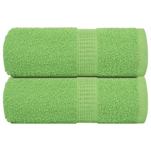 vidaXL Ręczniki hotelowe, 2 szt, zielone, 30x50 cm, bawełna 100% - Ręczniki - miniaturka - grafika 1