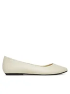 Baleriny - Calvin Klein Baleriny Flat Mary Jane - Lth HW0HW02341 Écru - miniaturka - grafika 1
