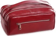 Kosmetyczki, organizery i kuferki - POLSKA SKÓRZANA KOSMETYCZKA SOLOME CZERWONA - miniaturka - grafika 1