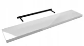 Półki do salonu - Półka ścienna samowisząca Biała wysoki połysk Fsg 118x23 - miniaturka - grafika 1