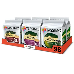 Kapsułki Tassimo Megapack XXL kawy czarne, 5+1 opakowanie Gratis! [96 kaw] - Kawa w kapsułkach i saszetkach - miniaturka - grafika 1