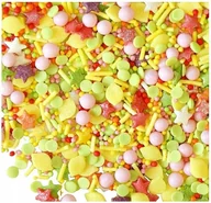 Dodatki do ciast w proszku - POSYPKA NA TORT dekoracje urodzinowe OZDOBY NA BABECZKI kolor mix 30g - miniaturka - grafika 1