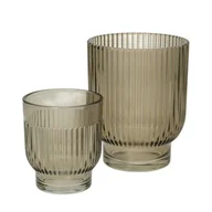 Świeczniki - Świeczniki Insie 2szt. green, 10 x 10 x 12 cm - miniaturka - grafika 1