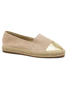Foreverfolie Espadryle w kolorze beżowym - Espadryle damskie - miniaturka - grafika 1