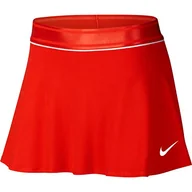 Spódnice - Nike Damska spódnica W Nkct Dry Ns-939318 czerwony czerwony (Habanero Red/White) S - miniaturka - grafika 1