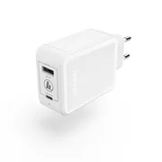 Hama Ładowarka sieciowa Qualcomm Quick Charge/Power Delivery Biały