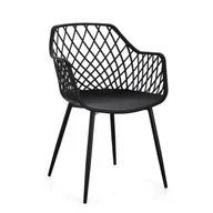 Krzesła - Krzesło do jadalni ze stali czarnej i polipropylenu - miniaturka - grafika 1