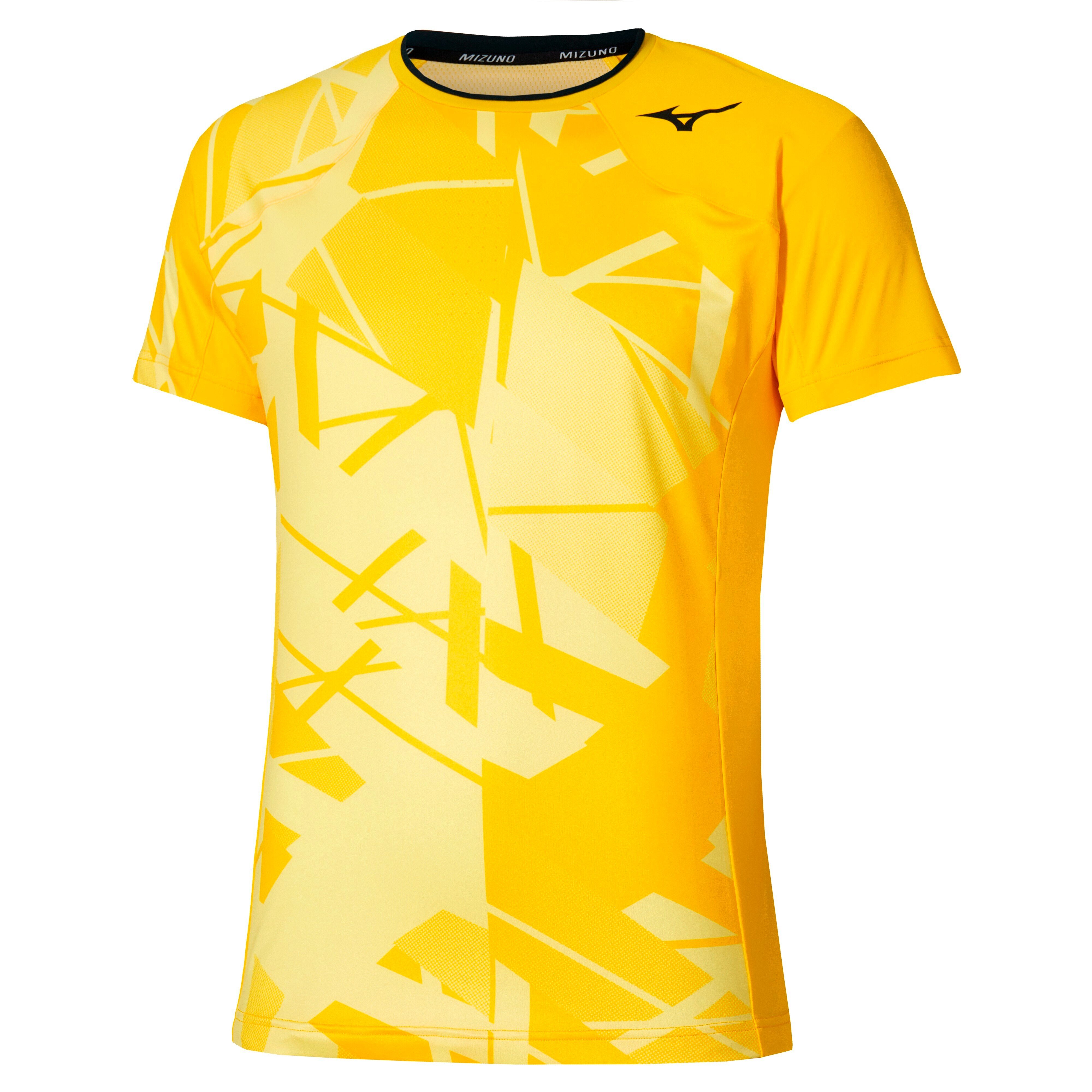 Koszulka męska Mizuno Daybreakers Shadow Graphic SS Tee M Vibrant Yellow XL