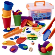 Układanki dla dzieci - Kamyki kreatywne kolorowe układanka montessori - miniaturka - grafika 1