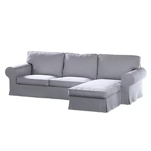Dekoria Pokrowiec na sofę Ektorp 2-osobową i leżankę srebrzysty szary 252 x 163 x 88 cm Velvet 1014-704-24 - Meble modułowe i akcesoria - miniaturka - grafika 1