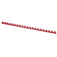 Grzbiety do bindownic - Grzbiety do bindowania OFFICE PRODUCTS 6mm czerwone plastikowe 100szt. - miniaturka - grafika 1