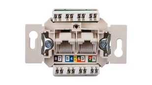 Berker Mechanizm gniazda RJ45 podwójnego 534576 - Wyłączniki światła i elektryczne - miniaturka - grafika 1