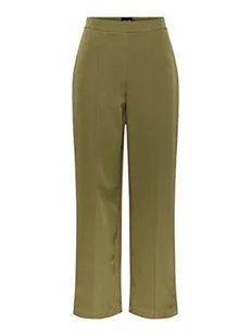 PIECES Damskie spodnie PCBOSSY HW Wide Pants NOOS materiałowe, Deep Lichen Green, M - Spodnie damskie - miniaturka - grafika 1