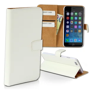 Etui na telefon iPhone 6 6S białe Kieszenie na karty Bookstyle DrachenLeder OME102K - Etui i futerały do telefonów - miniaturka - grafika 1