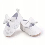 Buty dla dziewczynek - Śliczne buciki dla niemowlaka chrzest prezent modne buty do chrztu 9 cm - miniaturka - grafika 1