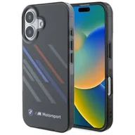 Etui i futerały do telefonów - Etui BMW Motosport IML Random Stripes do Apple iPhone 16 Czarny | Bezpłatny transport - miniaturka - grafika 1