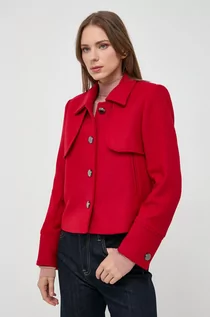 Kurtki damskie - Morgan kurtka z domieszką wełny kolor czerwony przejściowa - grafika 1