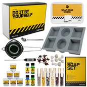 Prace ręczne dla dzieci - DIY ZESTAW DO ROBIENIA MYDŁA PREZENT DLA DZIECI I DOROSŁYCH MYDŁO BIAŁE XXL - miniaturka - grafika 1