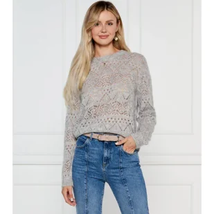 TWINSET Moherowy sweter | Relaxed fit - Swetry damskie - miniaturka - grafika 1