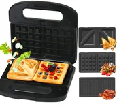 Opiekacze - Extralink SJ-37A 3w1 srebrno-czarny - miniaturka - grafika 1