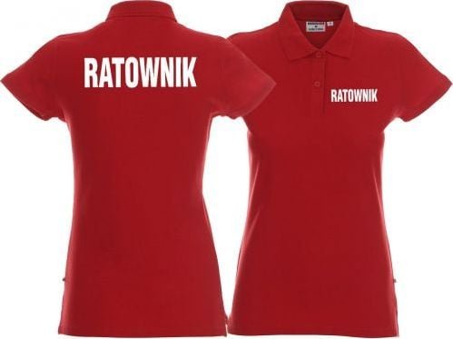 Promostars LPP - Koszulka Polo damska RATOWNIK czerwona