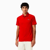 Koszulki męskie - Koszulka męska Lacoste Novak Djokovic Ultra-Dry Stretch Polo Red XL - miniaturka - grafika 1