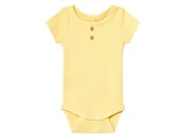 Body dla niemowląt - Lupilu Body niemowlęce z waflową strukturą Żółty 50/56 - miniaturka - grafika 1