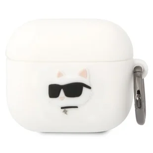 Etui / Pokrowiec Karl Lagerfeld 3D Logo NFT Choupette Head na Airpods 3 (KLA3RUNCHH) białe - Akcesoria do słuchawek - miniaturka - grafika 1