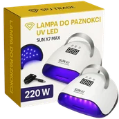 Lampy UV do paznokci - TEMU LAMPA DO PAZNOKCI SUN X7 UV LED 220W DO HYBRYD ŻELI MOCNA HYBRYDY MAX LCD - miniaturka - grafika 1