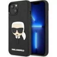 Etui i futerały do telefonów - Karl Lagerfeld Etui Hard Case Karl''s Head Rubber 3D do iPhone 14 Plus czarne - miniaturka - grafika 1