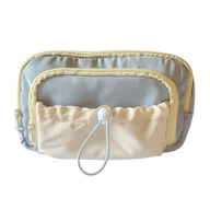 Piórniki - Duży piórnik szkolny niebieski dwukomorowy organizer na przybory - miniaturka - grafika 1