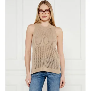 Joop! Top Kera Regular Fit z dodatkiem lnu - Koszulki i topy damskie - miniaturka - grafika 1