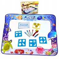 Maty edukacyjne - MATA WODNA DO MALOWANIA DLA DZIECI PODWODNY ŚWIAT ZESTAW KREATYWNY XXL - miniaturka - grafika 1