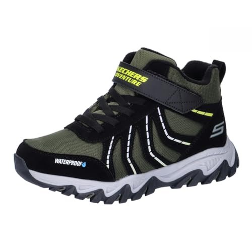 Skechers Chłopięce Rugged Ranger Hydro-Scout Botki, czarno-zielone, 12,5 UK dziecko, Czerń zieleń, 12.5 UK Child