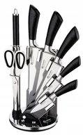 Noże kuchenne - NO��E Zestaw Komplet NO��Y Kuchennych Na Stojaku OSTRZA��KA No��yce Tasak 917 - miniaturka - grafika 1