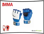 Rękawice bokserskie - Everlast Skórzane rękawice MMA L/XL BLUE - miniaturka - grafika 1