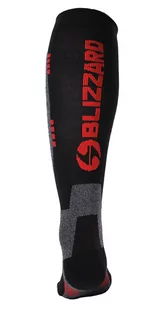 Skarpety narciarskie Blizzard Wool Sport Ski Merino black/red - Skarpety termoaktywne - miniaturka - grafika 3