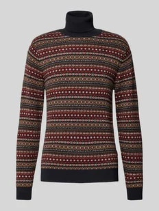 Sweter z dzianiny z golfem - Swetry męskie - miniaturka - grafika 1