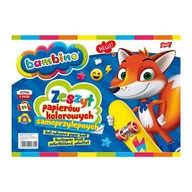 Szkolne artykuły papiernicze - Bambino Zeszyt Papierów Kolorowych Samoprzylepnych Papier Kolorowy Szkolny B4 8 Kartek - miniaturka - grafika 1