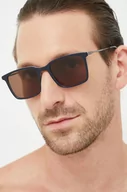 Okulary przeciwsłoneczne - Tommy Hilfiger okulary przeciwsłoneczne męskie kolor granatowy - miniaturka - grafika 1